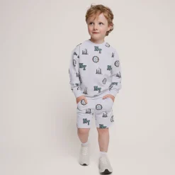 Shorts & Bermuda>Miles City Printed Shorts 3-6y Grey