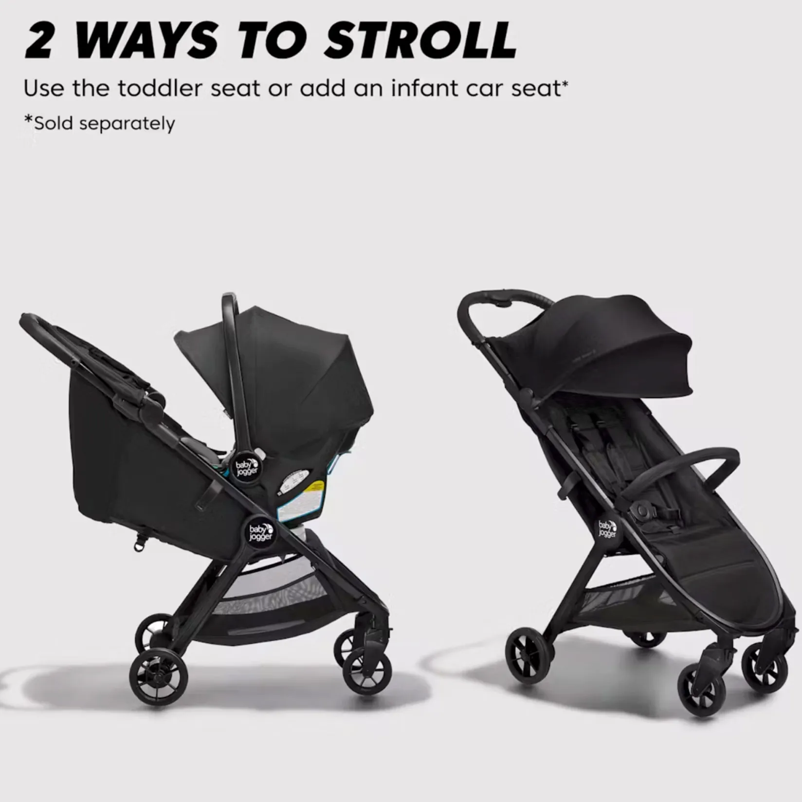 Strollers|Strollers & Trailers>Baby Jogger City tour™ 2 Eco Stroller - Black