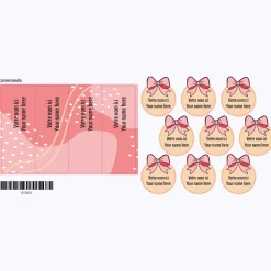 New Classical Name Labels - Bows Kids Personalized Name Labels|Personalized Name Labels