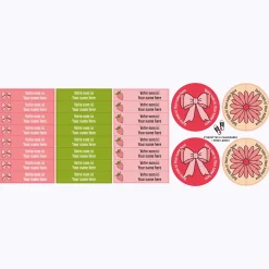 New Classical Name Labels - Bows Kids Personalized Name Labels|Personalized Name Labels