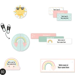 Personalized Name Labels|Personalized Name Labels>Clement - Impressions Classical Name Labels - Rainbows