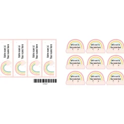 Personalized Name Labels|Personalized Name Labels>Clement - Impressions Classical Name Labels - Rainbows