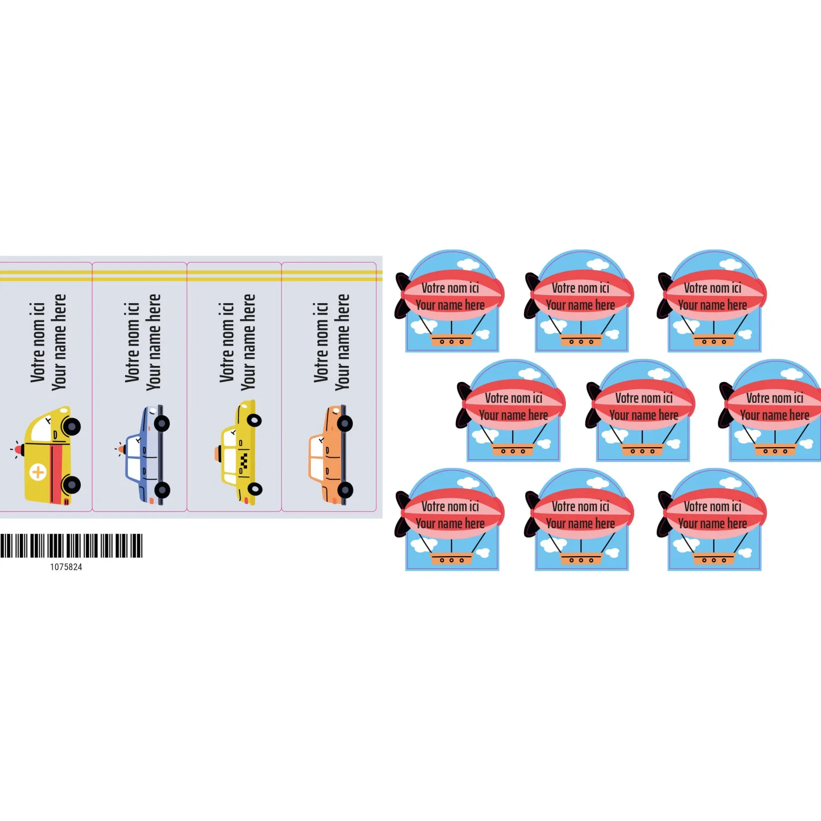 Personalized Name Labels|Personalized Name Labels>Clement - Impressions Classical Name Labels - Transport