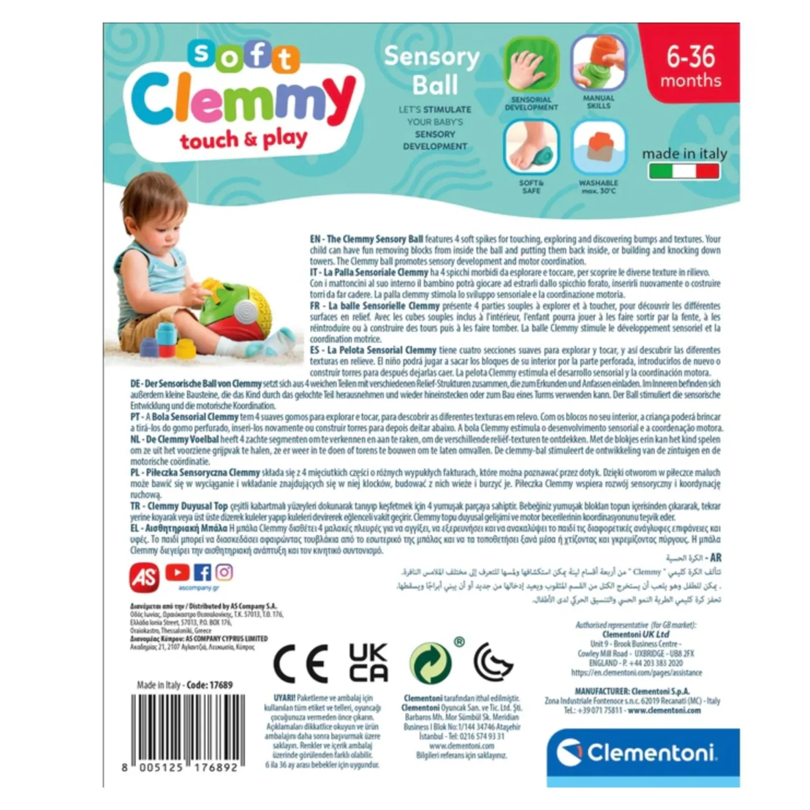 Developmental Toys>Clementoni Clemmy Sensoriel Ball