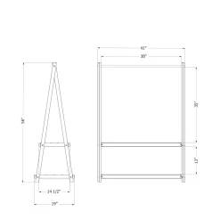 Online Clothes Rack with Storage Shelves - Sweedi Natural Storage Furniture