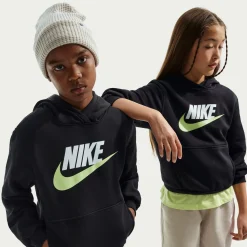 Sportswear|Fleeces And Sweatshirts>Nike Club Fleece Hoodie 8-16y Noir