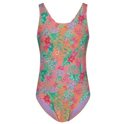 Swimsuits>Roxy Coastal Breeze Swimsuit 7-16 Coral