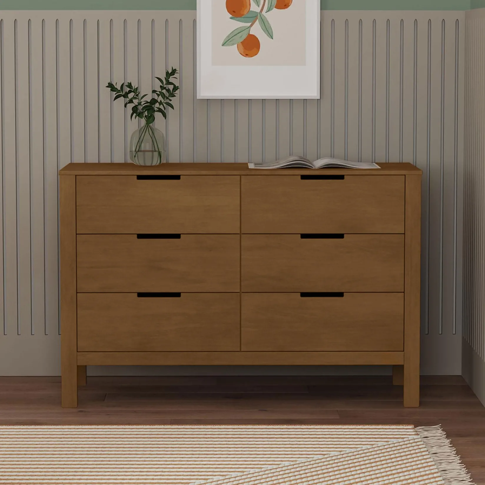 Storage Furniture>DaVinci Colby 6-Drawer Double Dresser - Walnut