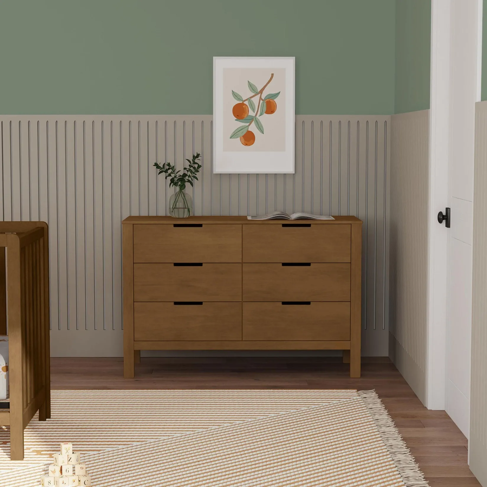 Storage Furniture>DaVinci Colby 6-Drawer Double Dresser - Walnut