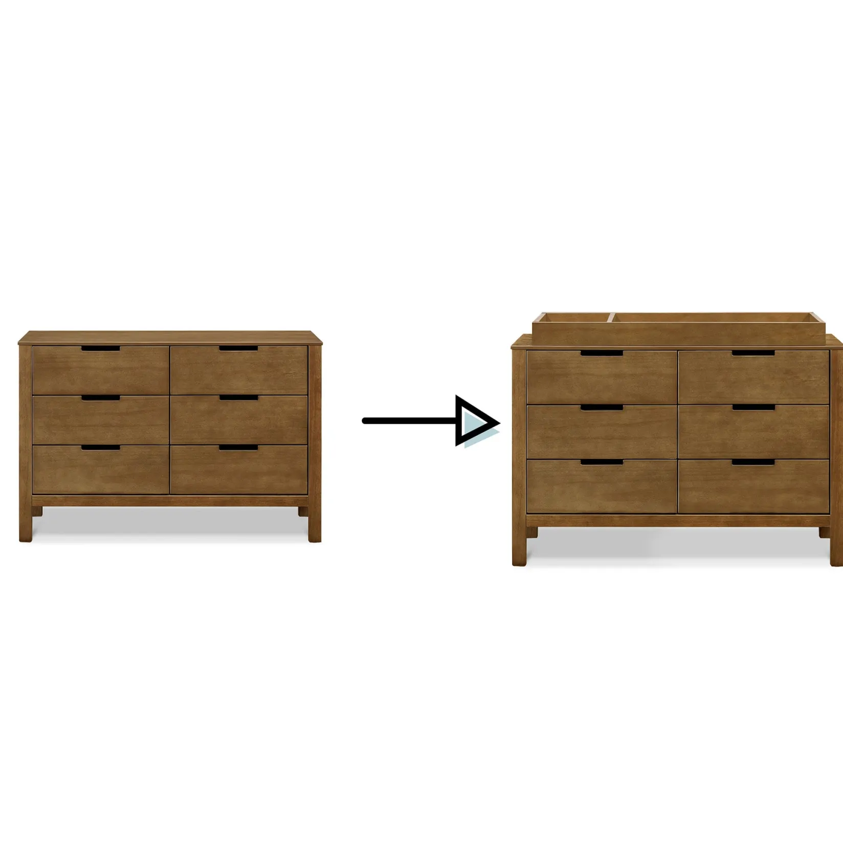 Storage Furniture>DaVinci Colby 6-Drawer Double Dresser - Walnut