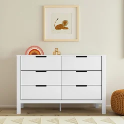 Storage Furniture>DaVinci Colby 6-Drawer Double Dresser - White