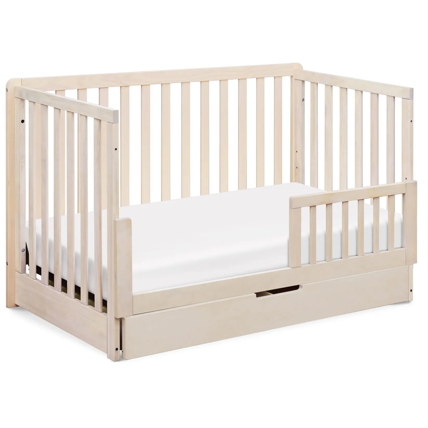 Cribs & Mattresses|Cribs & Mattresses>DaVinci Colby 4-in-1 Convertible Crib with Trundle Drawer - Washed Natural