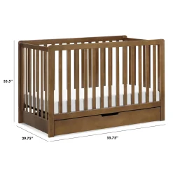 Hot Colby 4-in-1 Convertible Crib with Trundle Drawer - Walnut Cribs & Mattresses|Cribs & Mattresses