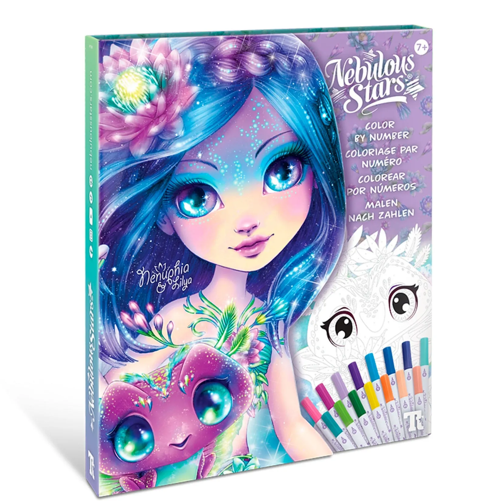 Online Color By Number Book Set Nebulous Stars - Nenuphia & Lilya Kids Diy & Activities