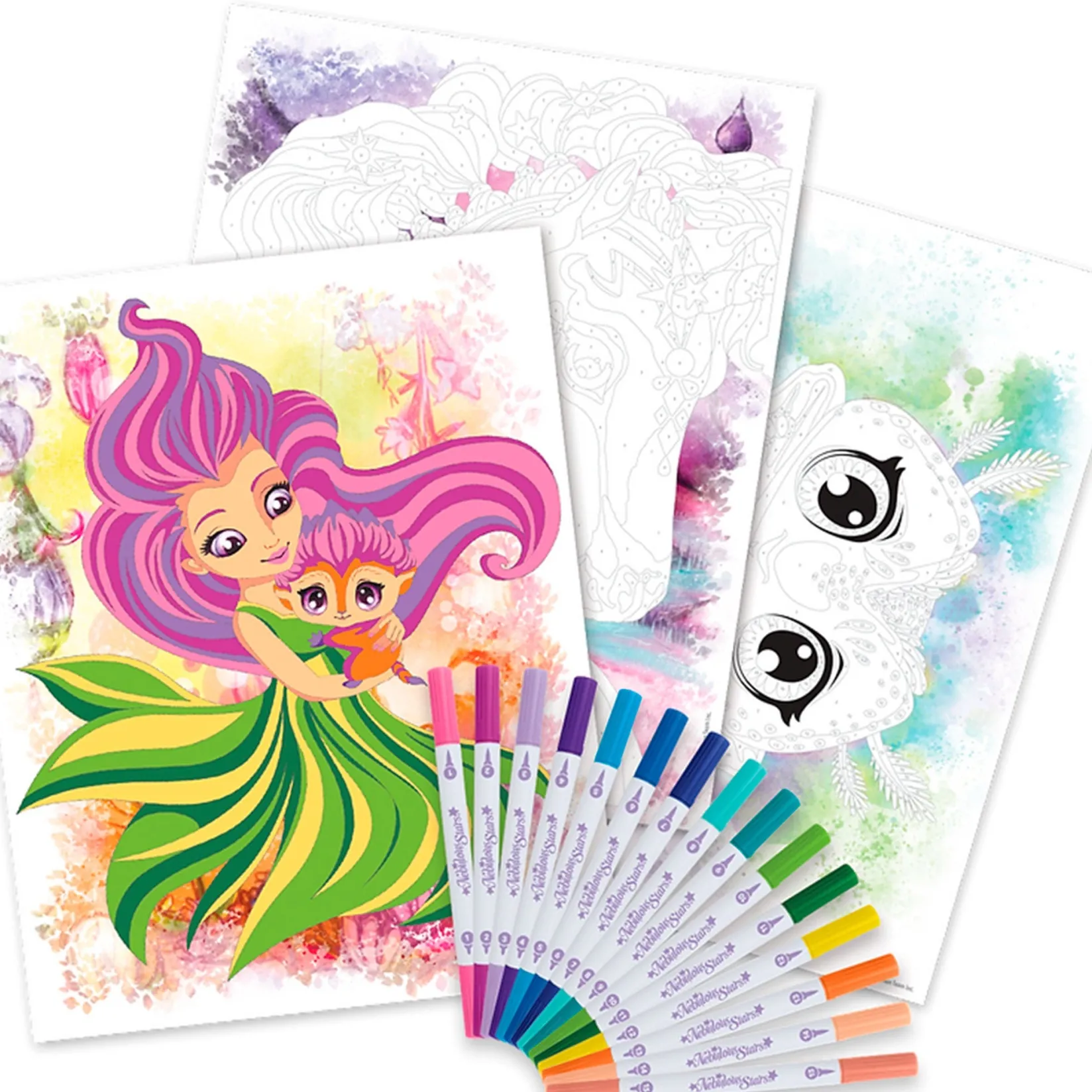 Online Color By Number Book Set Nebulous Stars - Nenuphia & Lilya Kids Diy & Activities