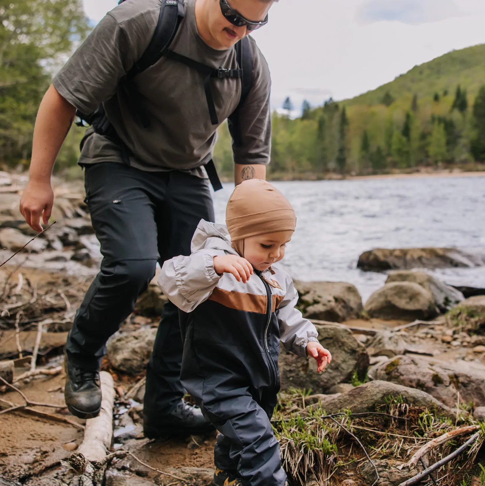 Outerwear>Perlimpinpin Colorblock 1pce Suit 0-24m Noir