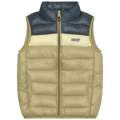 Coats & Jackets|Outerwear>Color Kids Colorblock Quilted Vest 4-8 Beige