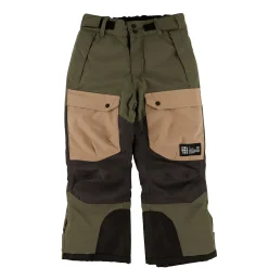 Outerwear|Snowsuits>Color Kids Colorblock Ski Pants 4-14y Olive