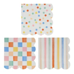 New Colourful Pattern Large Napkins (16) Party Supplies