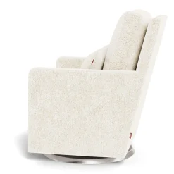 Como Rocking and Swivel Armchair - White Faux Sheepskin / Steel Gliders & Rocking Chairs|Gliders & Rocking Chairs