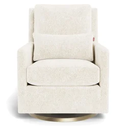 New Como Rocking and Swivel Armchair - White Faux Sheepskin / Gold Gliders & Rocking Chairs|Gliders & Rocking Chairs