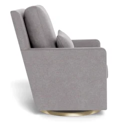 Gliders & Rocking Chairs|Gliders & Rocking Chairs>Monte Como Rocking and Swivel Armchair - Pebble Grey / Gold