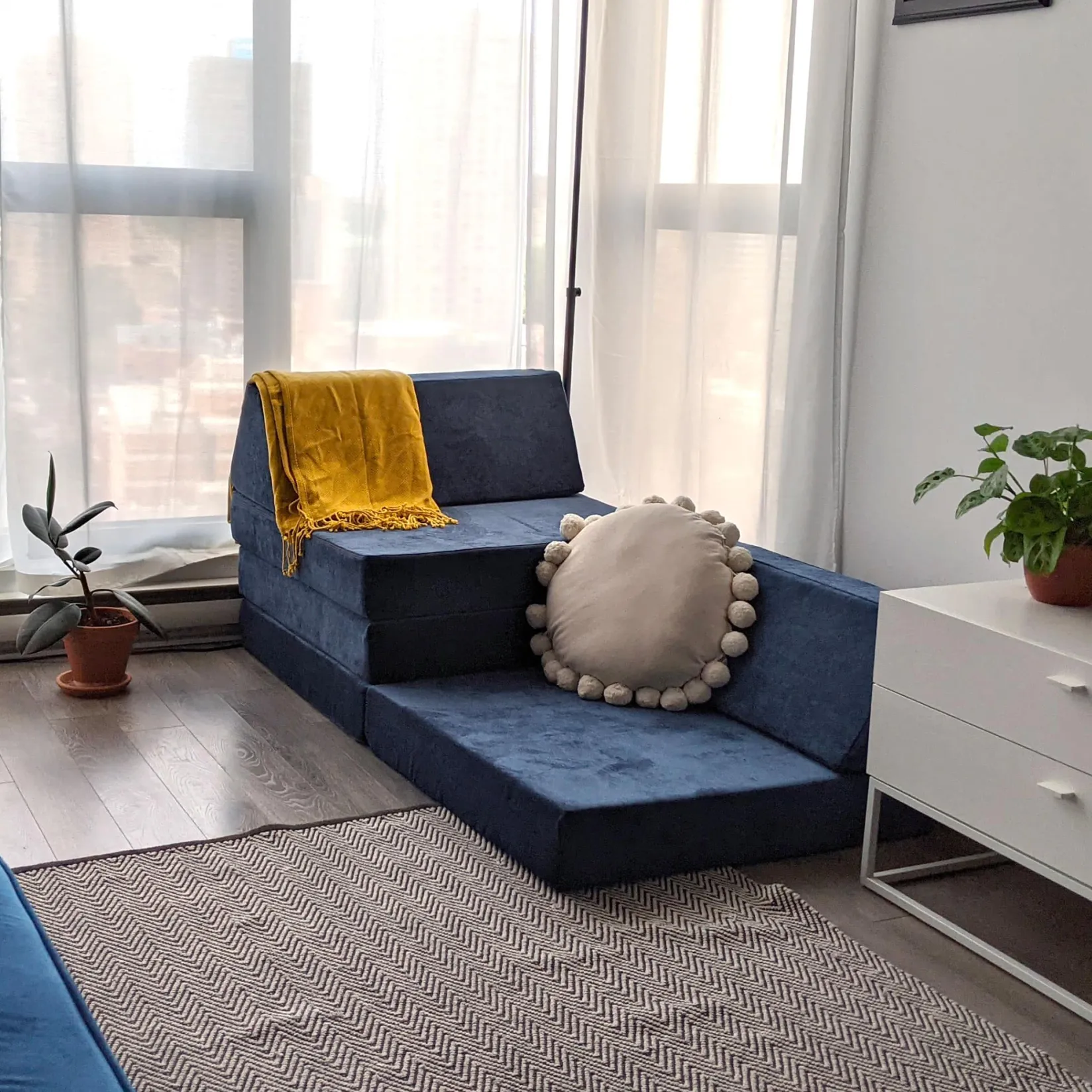 Kid'S Tables & Chairs>Go Coconut Complete Modular Sofa - Midnight Tide