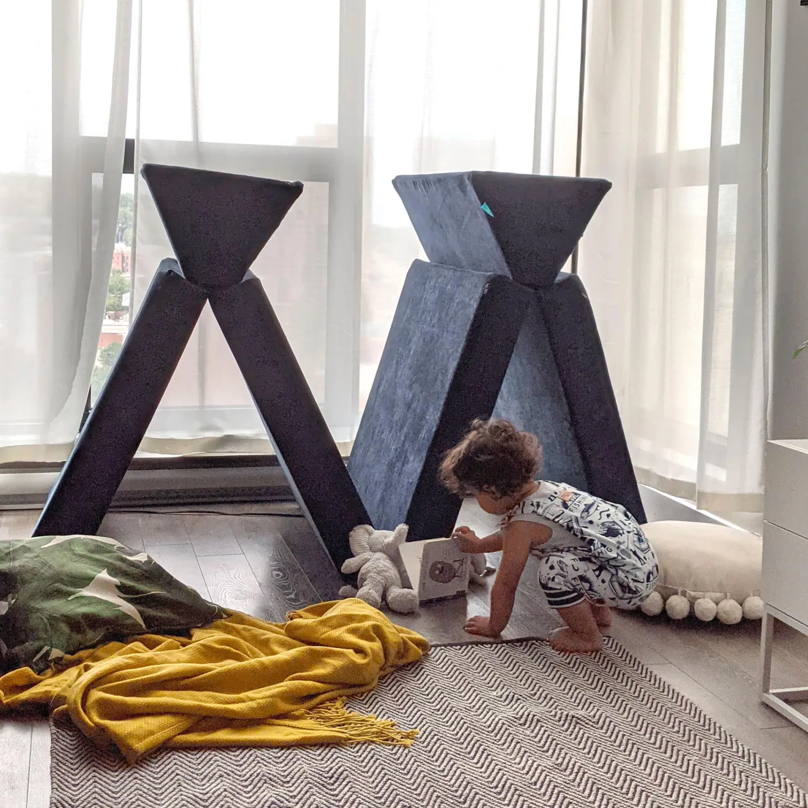 Kid'S Tables & Chairs>Go Coconut Complete Modular Sofa - Midnight Tide