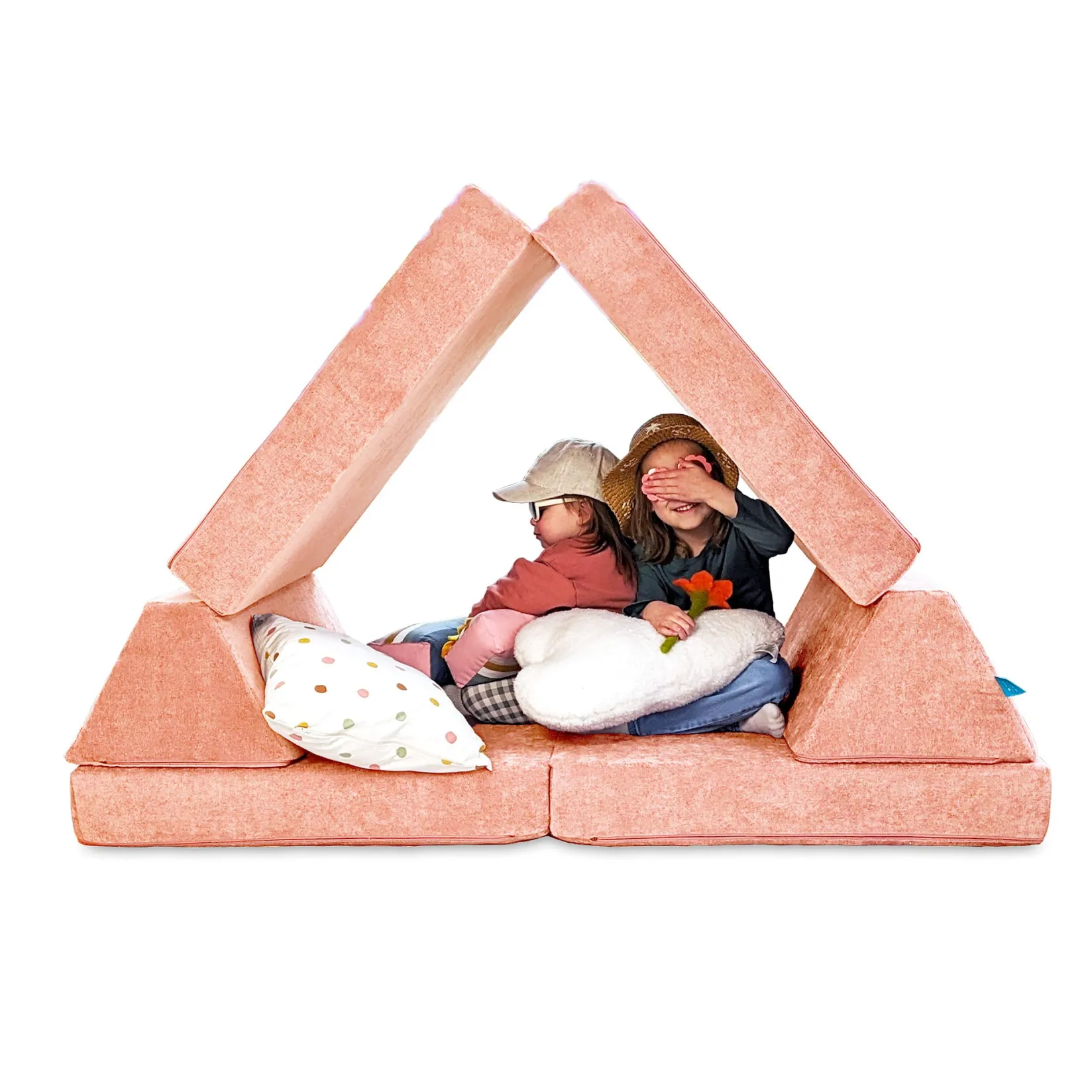 Kid'S Tables & Chairs>Go Coconut Complete Modular Sofa - Peach Party