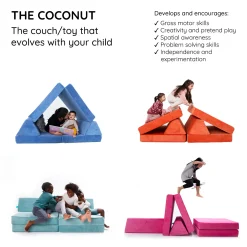 Kid'S Tables & Chairs>Go Coconut Complete Modular Sofa - River Stone