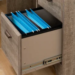 Hot Computer Desk with Hutch - Versa Weathered Oak Desk