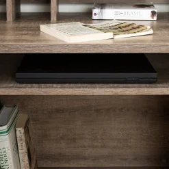 Hot Computer Desk with Hutch - Versa Weathered Oak Desk
