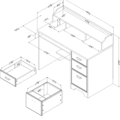 Hot Computer Desk with Hutch - Versa Weathered Oak Desk