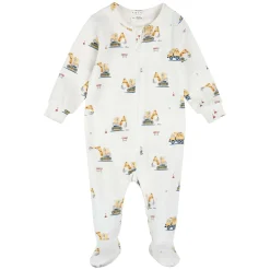 Pajamas|Pyjamas>Firsts par Petit Lem Construction Pajamas 0-12m Ivory