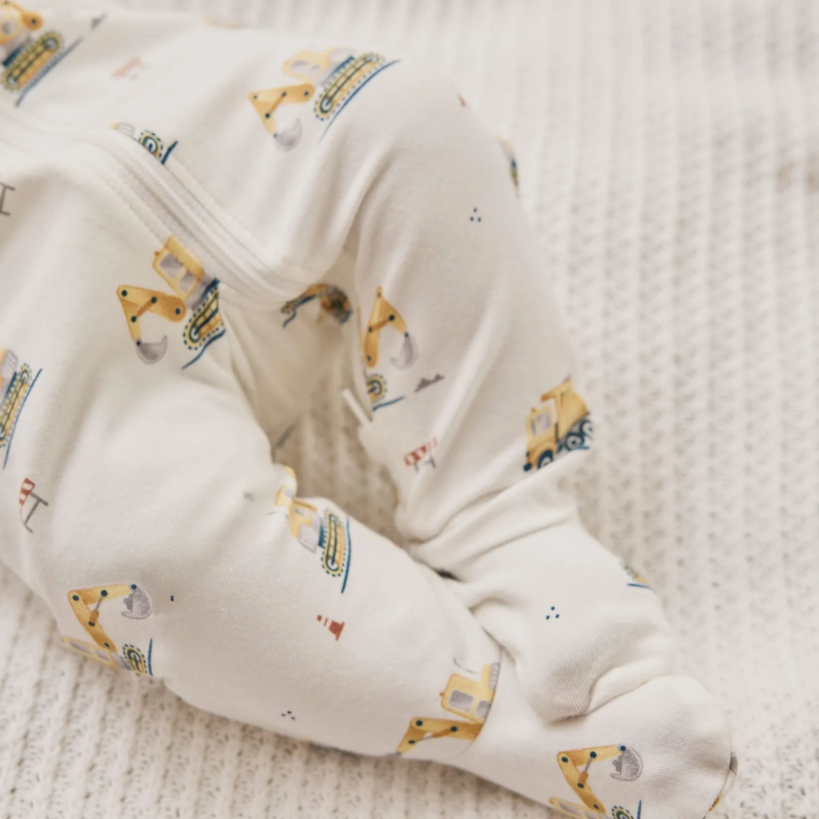 Pajamas|Pyjamas>Firsts par Petit Lem Construction Pajamas 0-12m Ivory