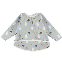 Breastfeeding|Bibs>Origami Cookies Ls Bib 0-36m Bleu