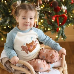 Pajamas & Bathrobes|Pajamas & Bathrobes>Roche Ciseaux Cookies Pajamas 2-14y Beige