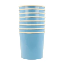Party Supplies>Meri Meri Cornflower Blue Cups (8)