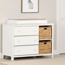 Changing Tables>South Shore Cotton Candy Changing Table - Pure White