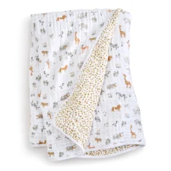 Cotton Muslin Dream Blanket - Giraffe Safari Kids Throws|Blankets