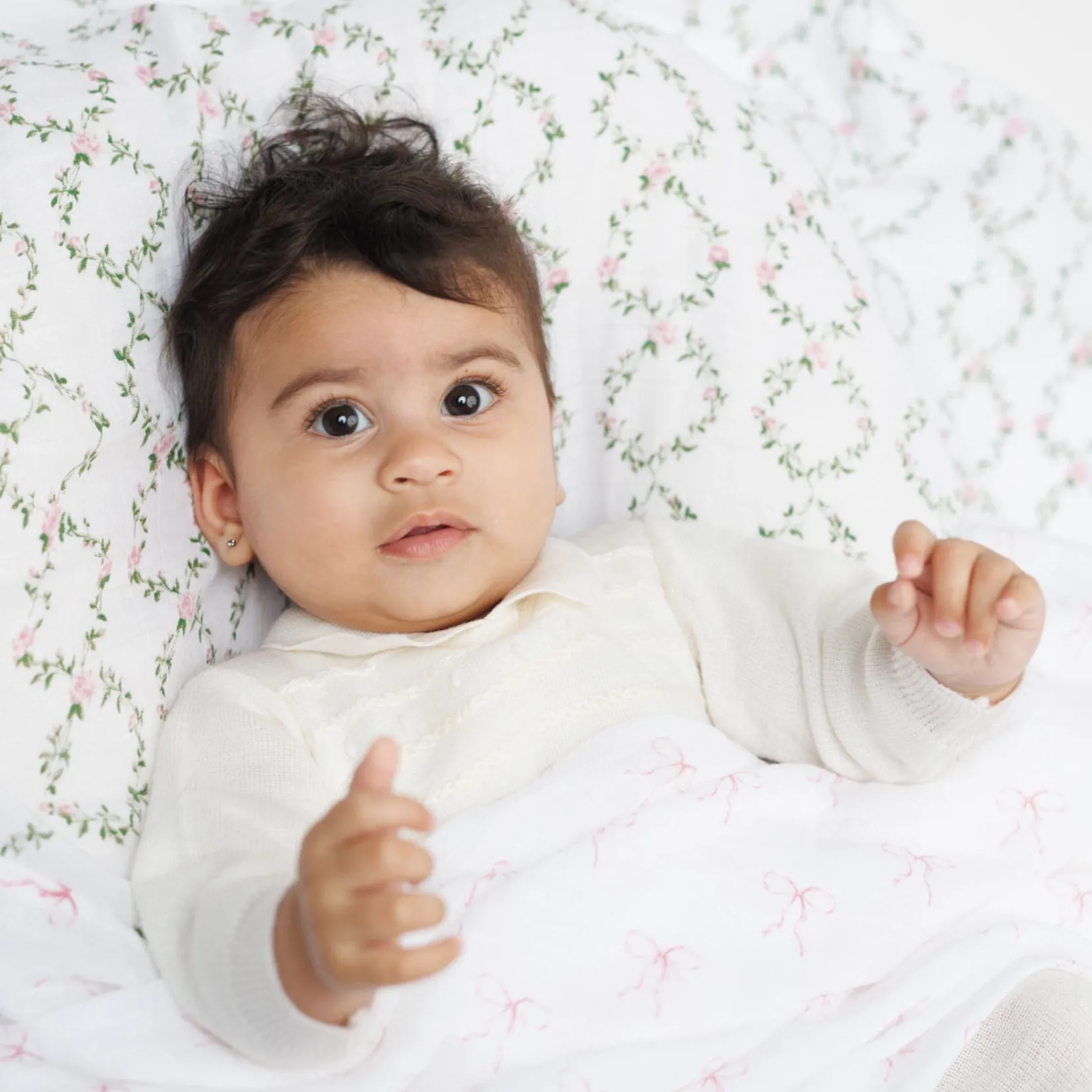 Hot Cotton Muslin Swaddle (2) - Bows Kids Blankets|Blankets