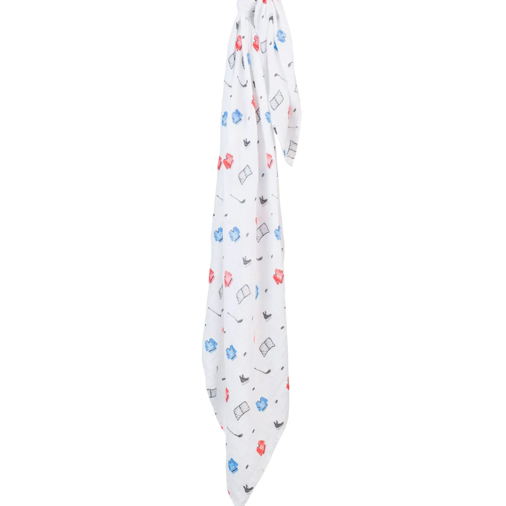 Blankets|Blankets>Lulujo Cotton Muslin Swaddle - Hockey