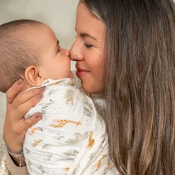 Cotton Muslin Swaddles (2) - Giraffe Safari Kids Blankets|Blankets