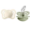 Pacifiers & Clips|Pacifiers & Clips>Bibs Couture Anatomical Pacifier 0-6m (2) - Ivory / Sage (Size 1)