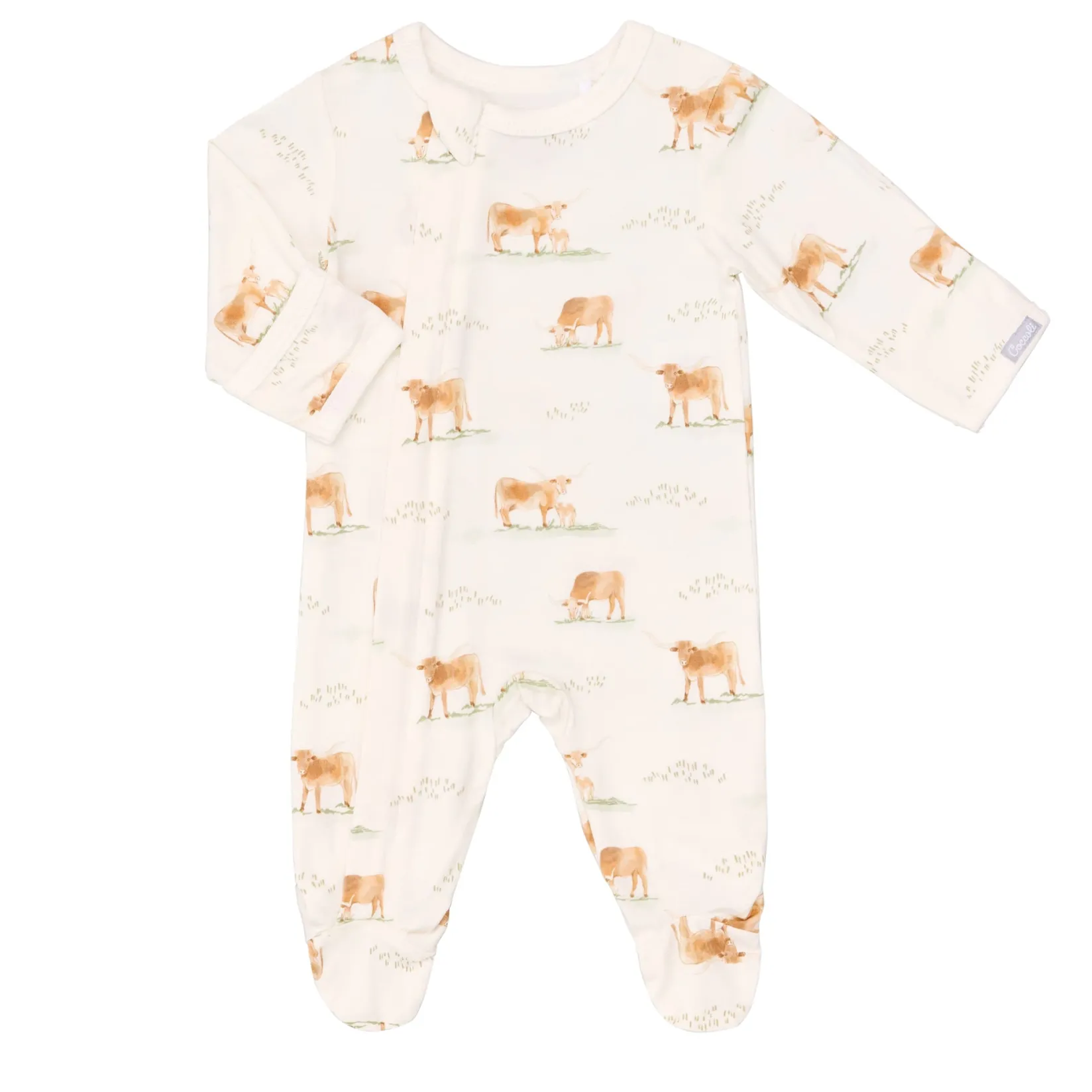 Pajamas|Pajamas>Coccoli Cow Pajamas 1-18m Ivory
