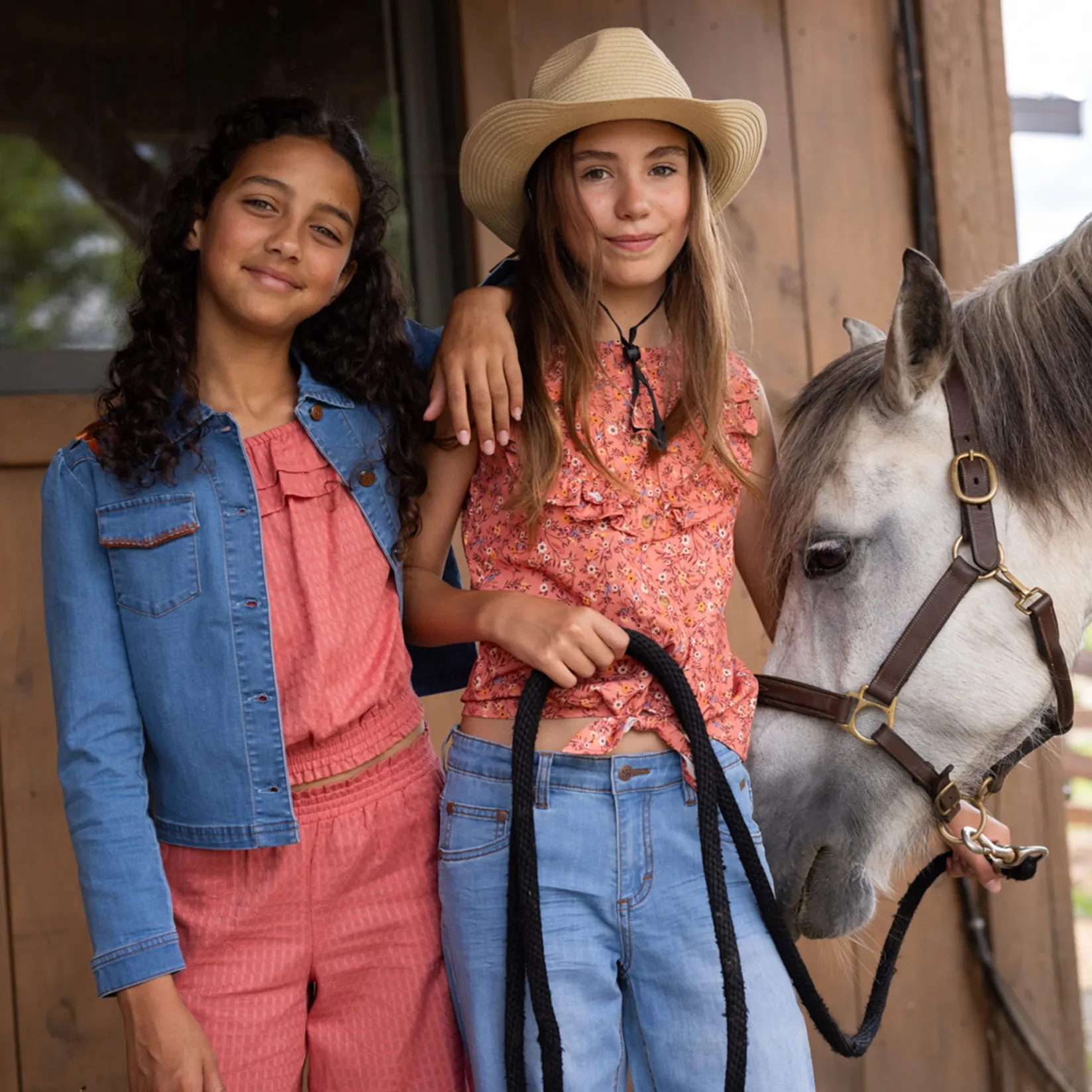 Fleeces And Sweatshirts|Tops>Nano Cowgirl Vest 2-12 Denim