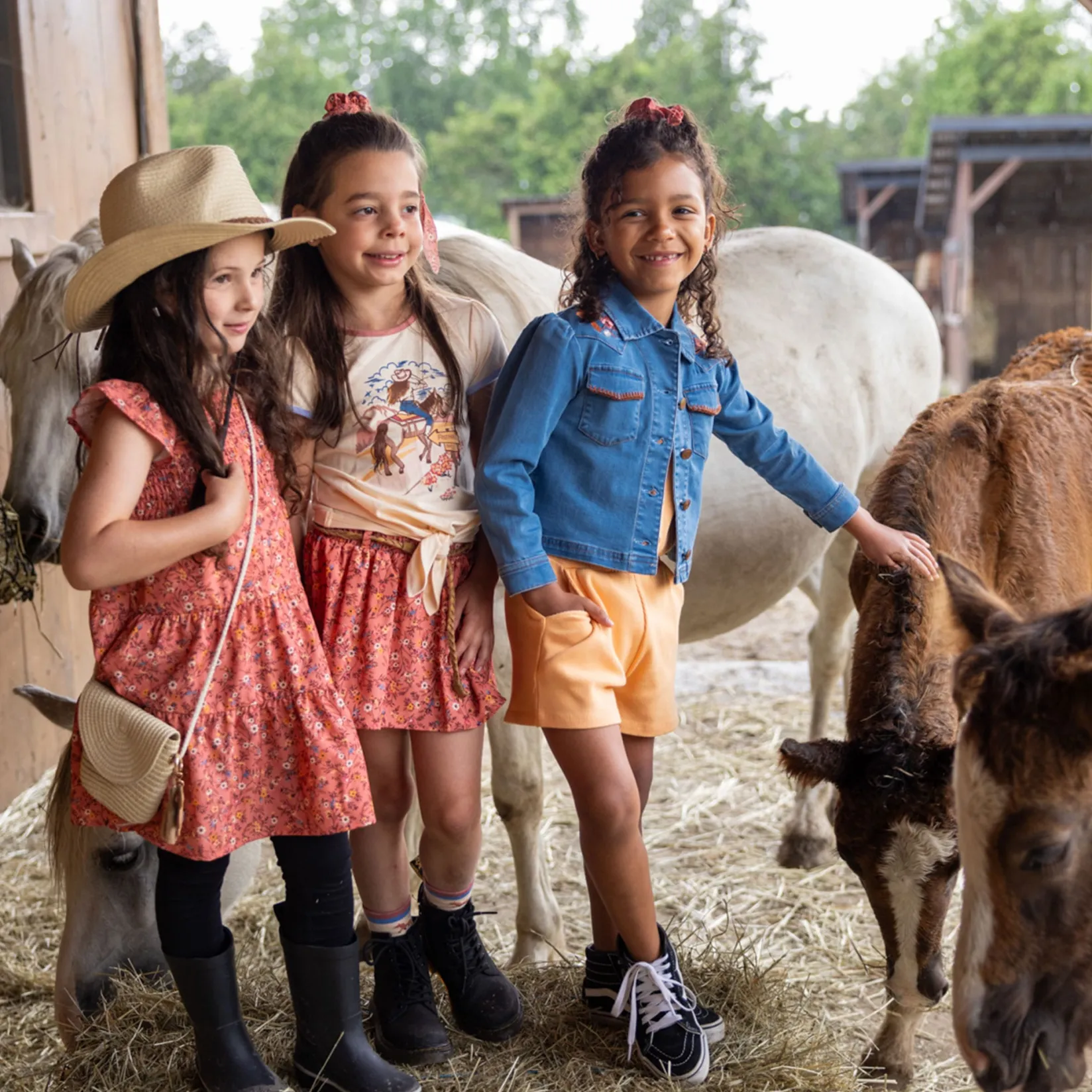 Dresses & Rompers>Nano Cowgirl Layered Dress 2-12 Brown