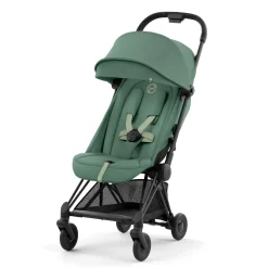 Strollers|Strollers & Trailers>Cybex Coya Stroller - Matte Black Frame with Leaf Green Seat