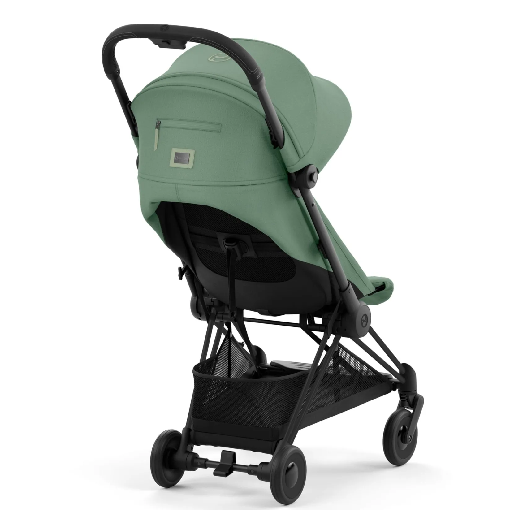 Strollers|Strollers & Trailers>Cybex Coya Stroller - Matte Black Frame with Leaf Green Seat