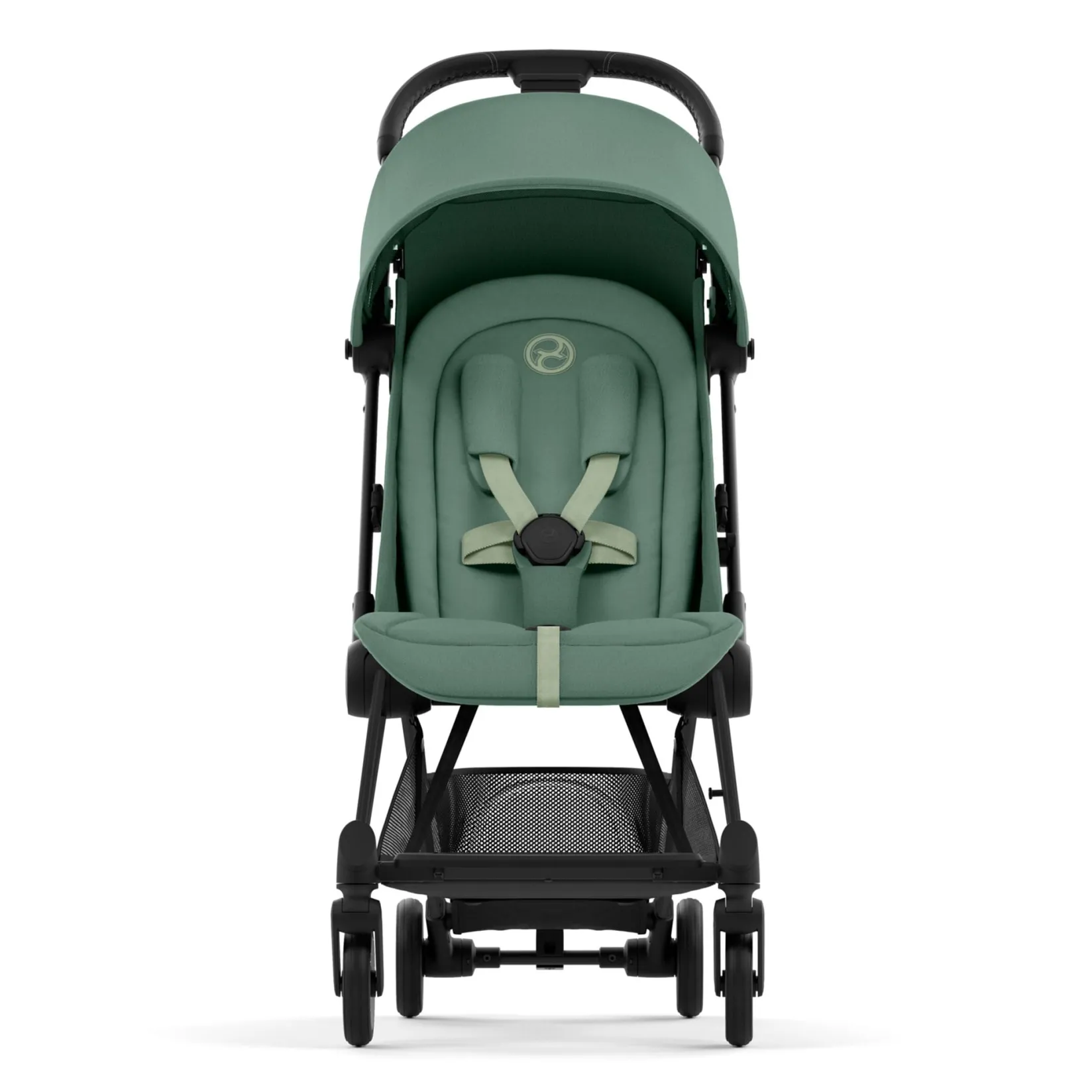 Strollers|Strollers & Trailers>Cybex Coya Stroller - Matte Black Frame with Leaf Green Seat